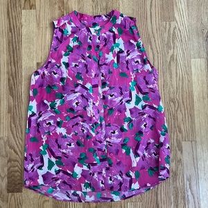 Vibrant J. Crew Button Up Blouse